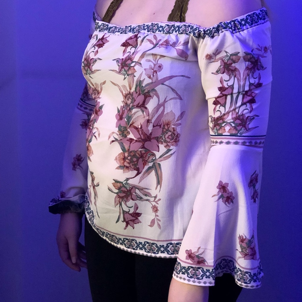 Floral off shoulder top